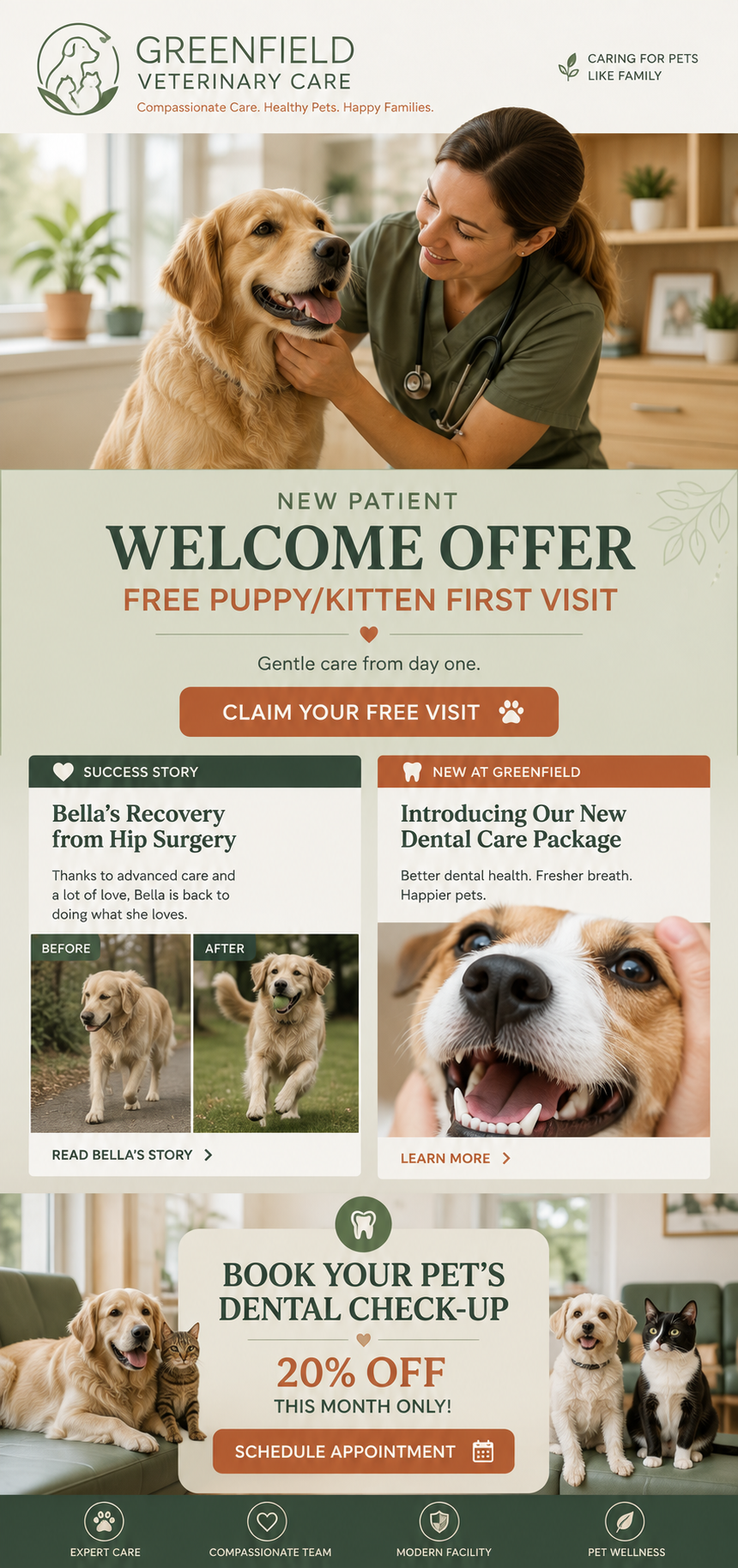 Greenfield Veterinary Care newsletter example