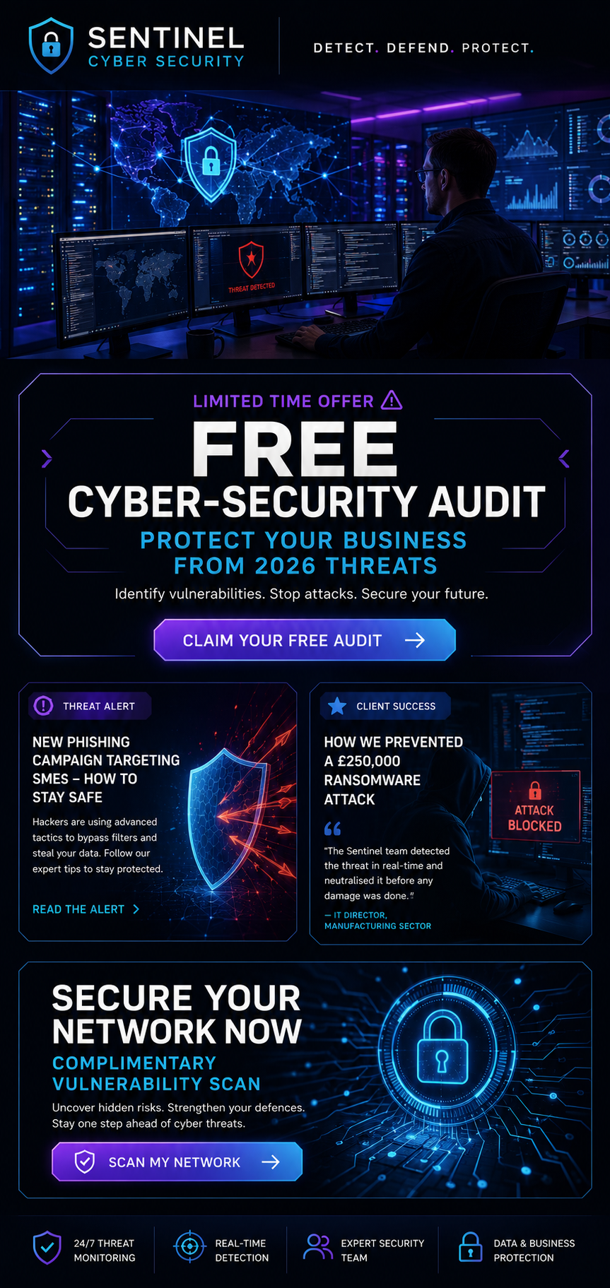 Sentinel Cyber Security newsletter example